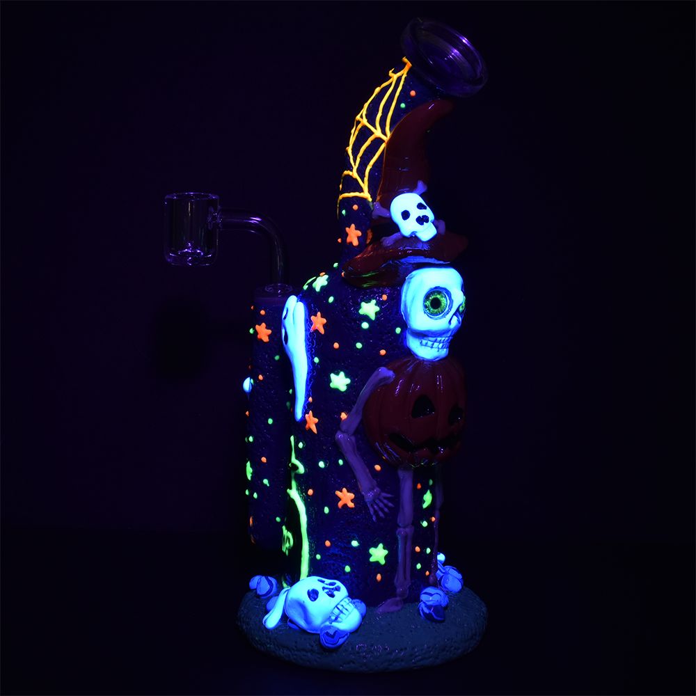 Frightening Fiesta enamel dab rig with UV reactive accents