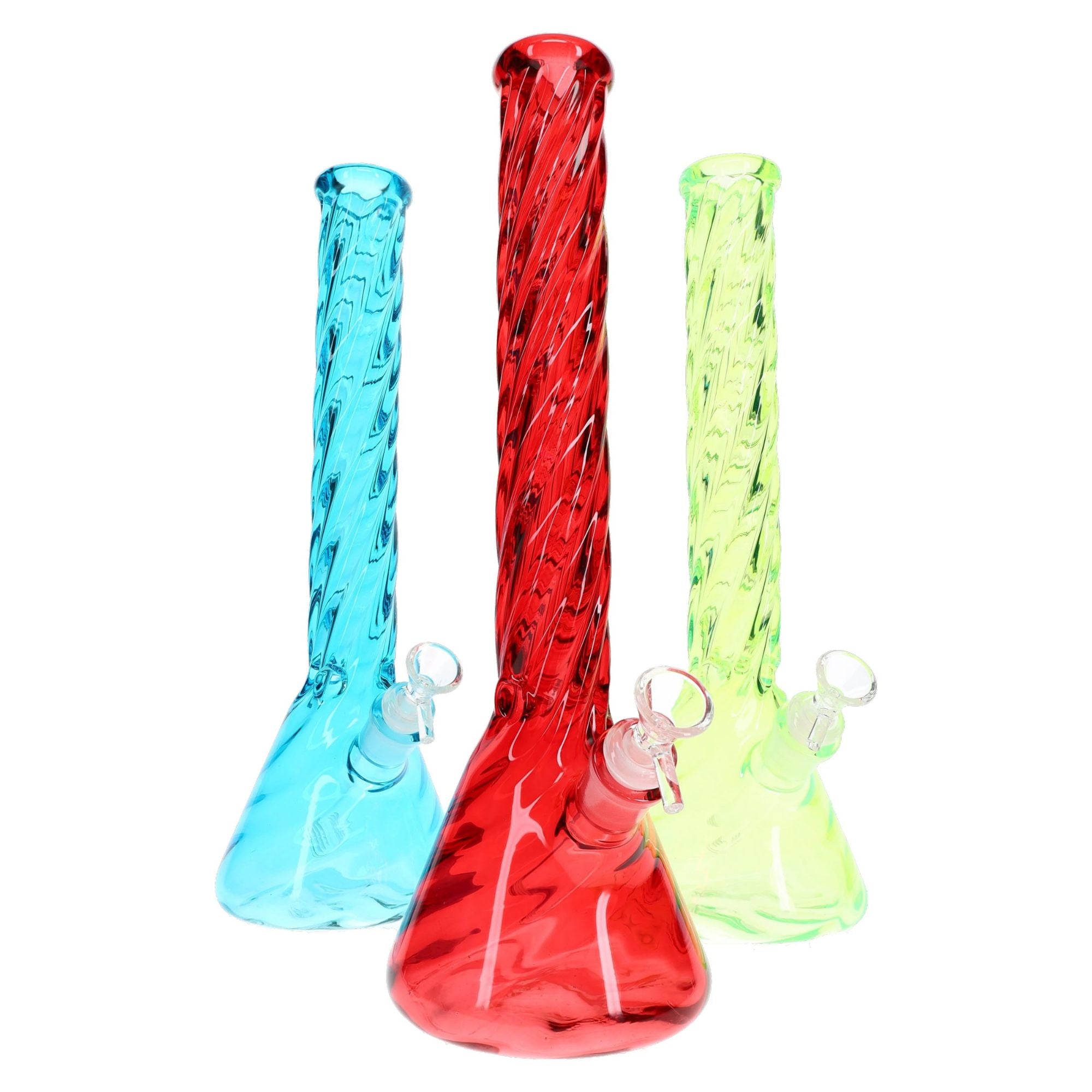 Frost Spiral Glass Beaker Bong