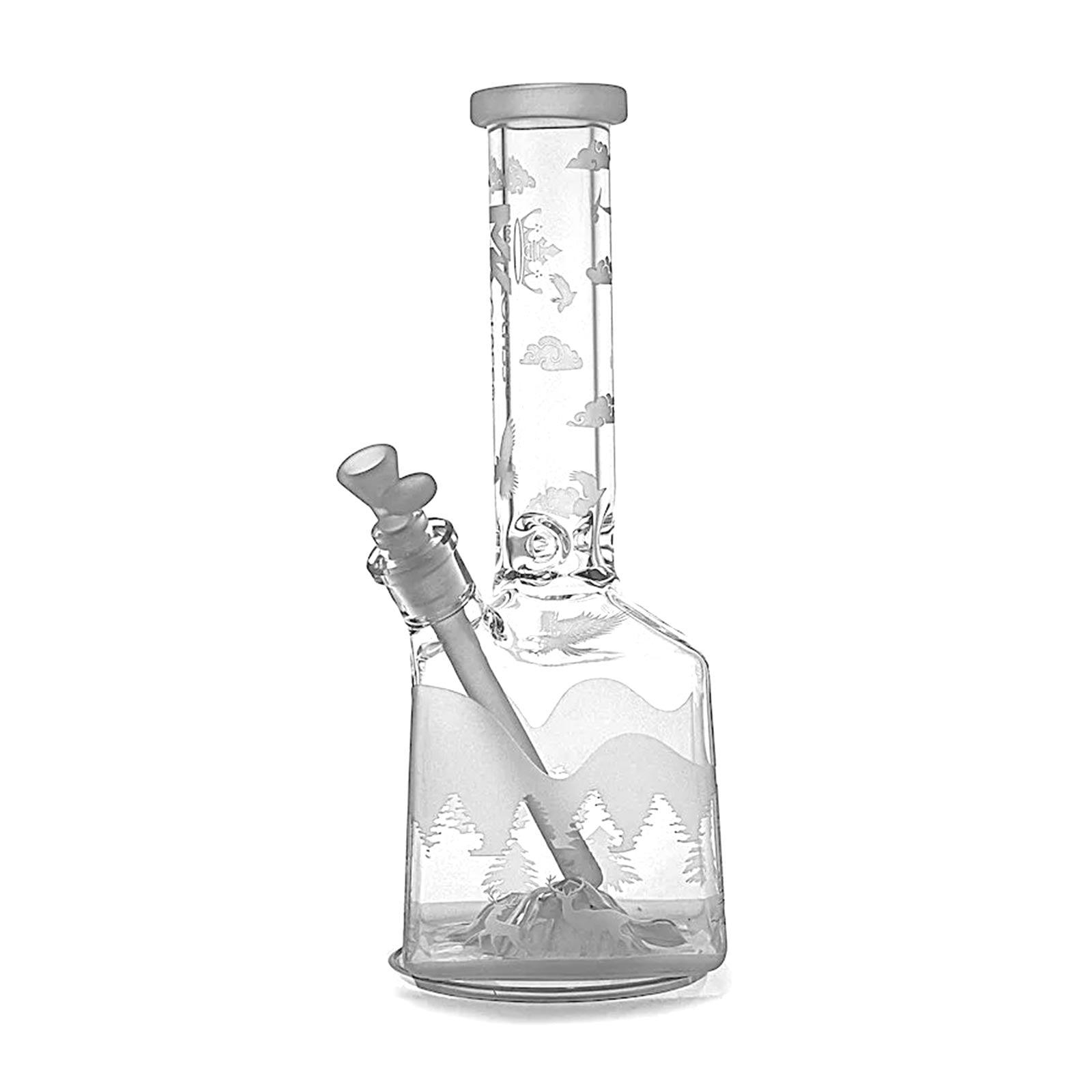 Frosted Icy Mountain Landscape Bong - inhalco