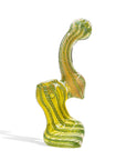 Full Art Yellow Swirl Bubbler Pipe Glass