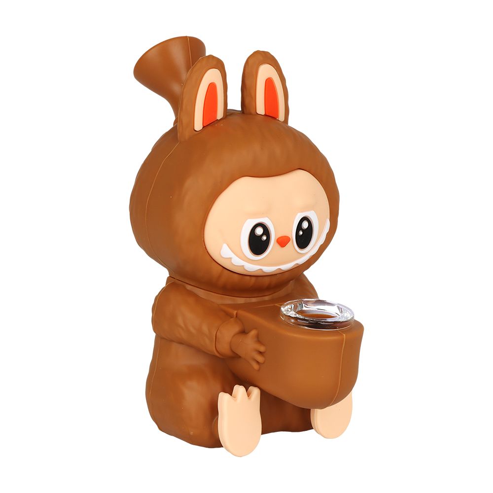 Funny Animal Silicone Water Bong in brown color