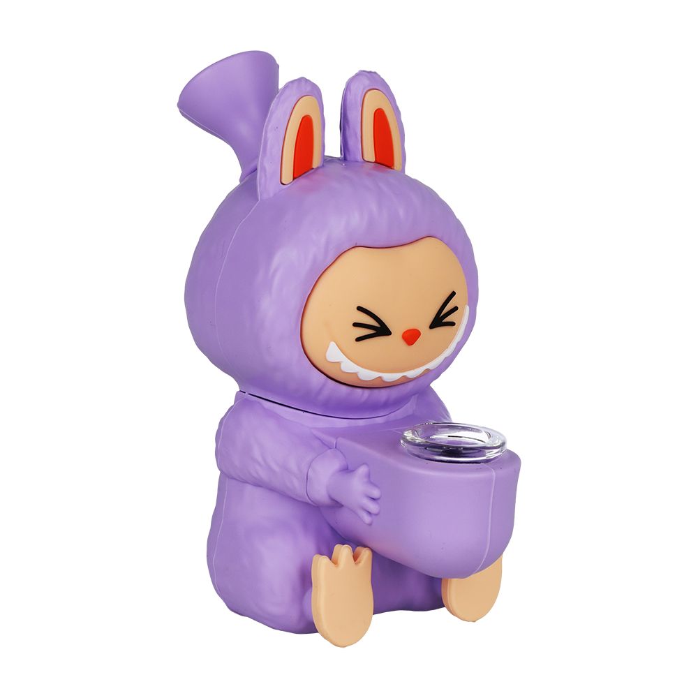 Funny Animal Silicone Water Bong in purple color