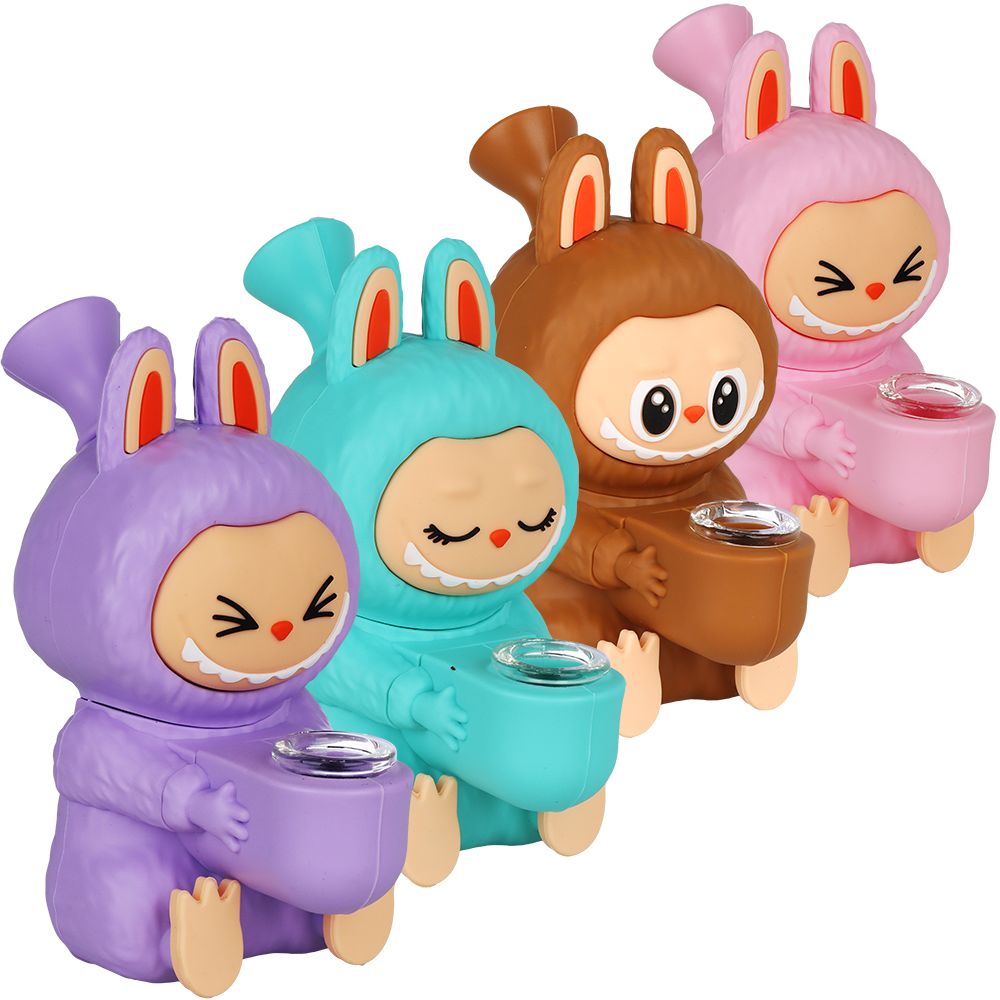 4 Pack Funny Animal Silicone Water Pipe