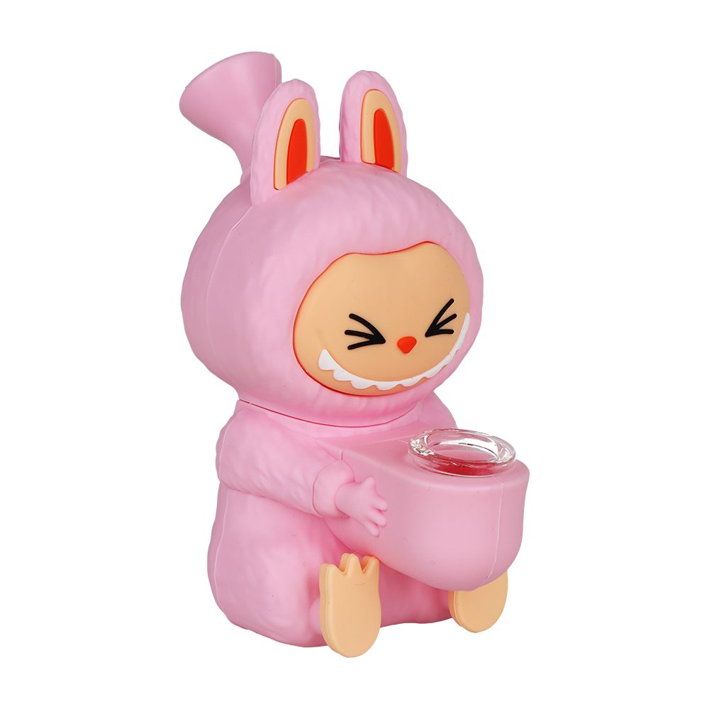 4 Pack Funny Animal Silicone Water Pipe in Pink