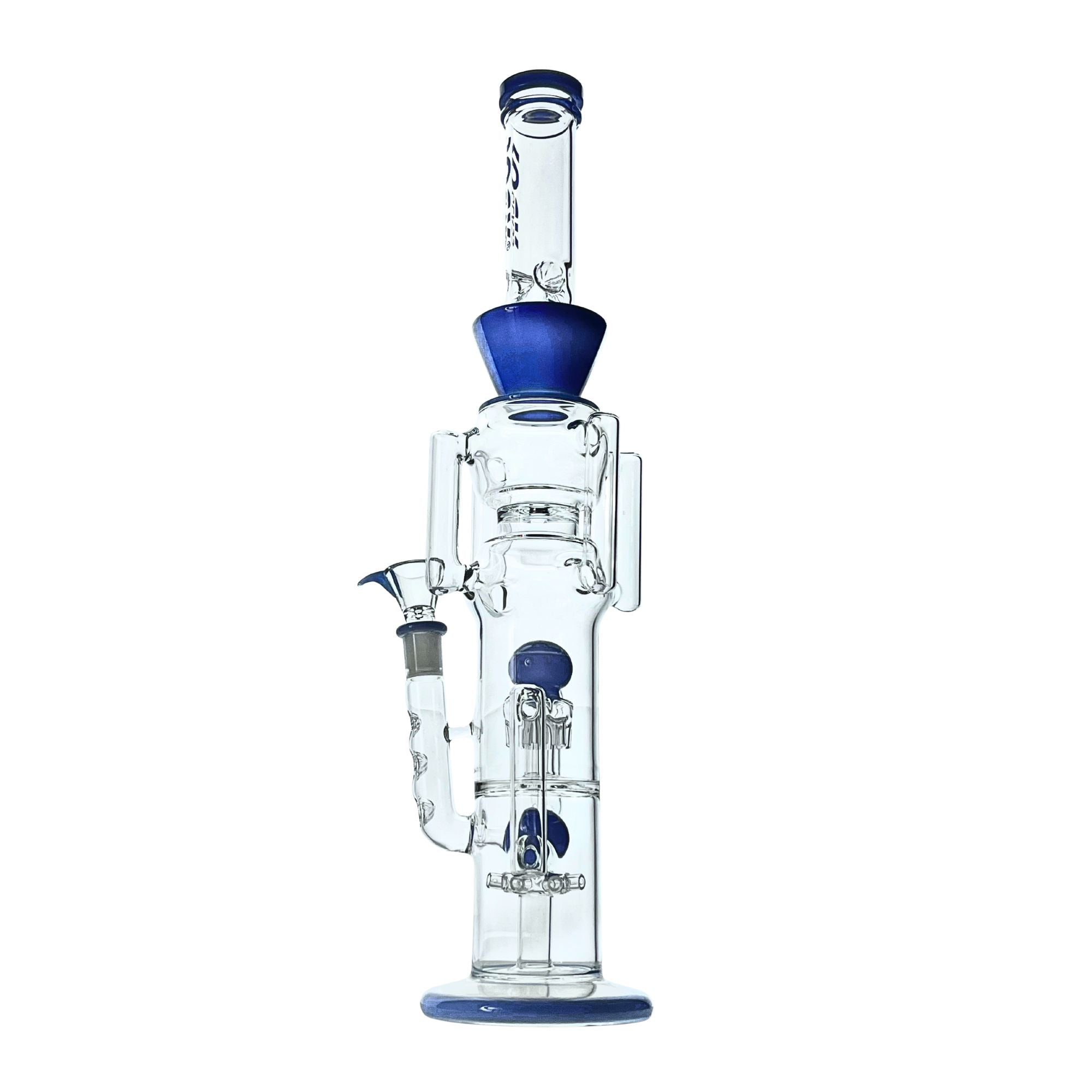 Fusion Reactor 20-inch blue glass water pipe