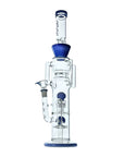 Fusion Reactor 20-inch blue glass water pipe