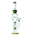 Fusion Reactor 20-inch green glass water pipe with recycler function
