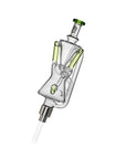 Fusion Twin Arm Glass Recycler Nectar Collector in green