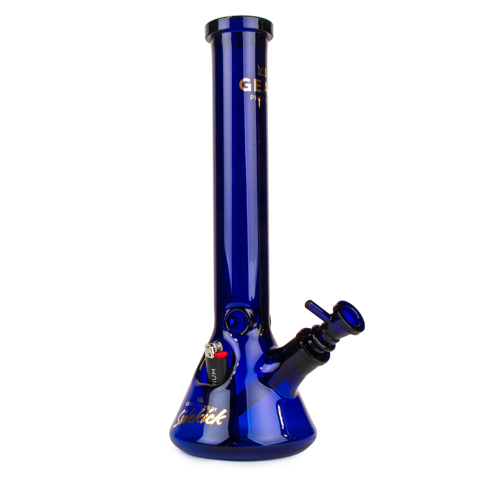 Blue Gear Premium Sidekick Beaker Base Water Pipe, 15-inch tall design