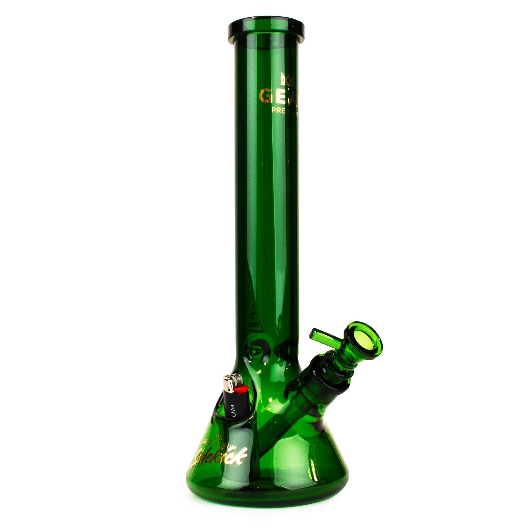 Green Gear Premium Sidekick Beaker Base Water Pipe with lighter holster
