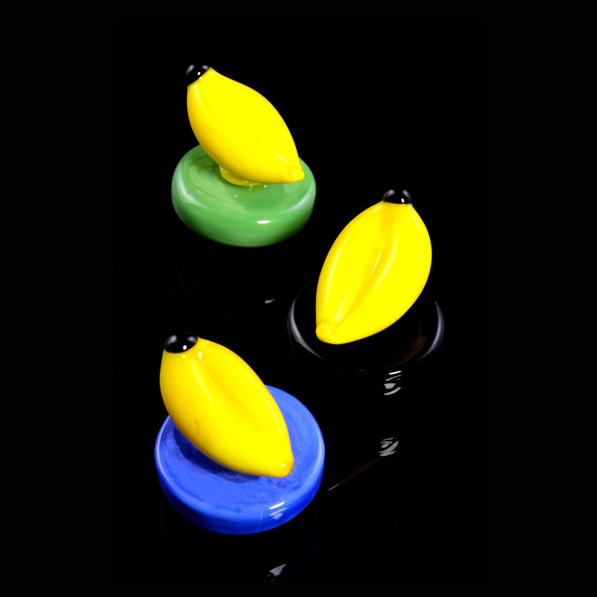 Glass Banana Carb Cap Assorted Color