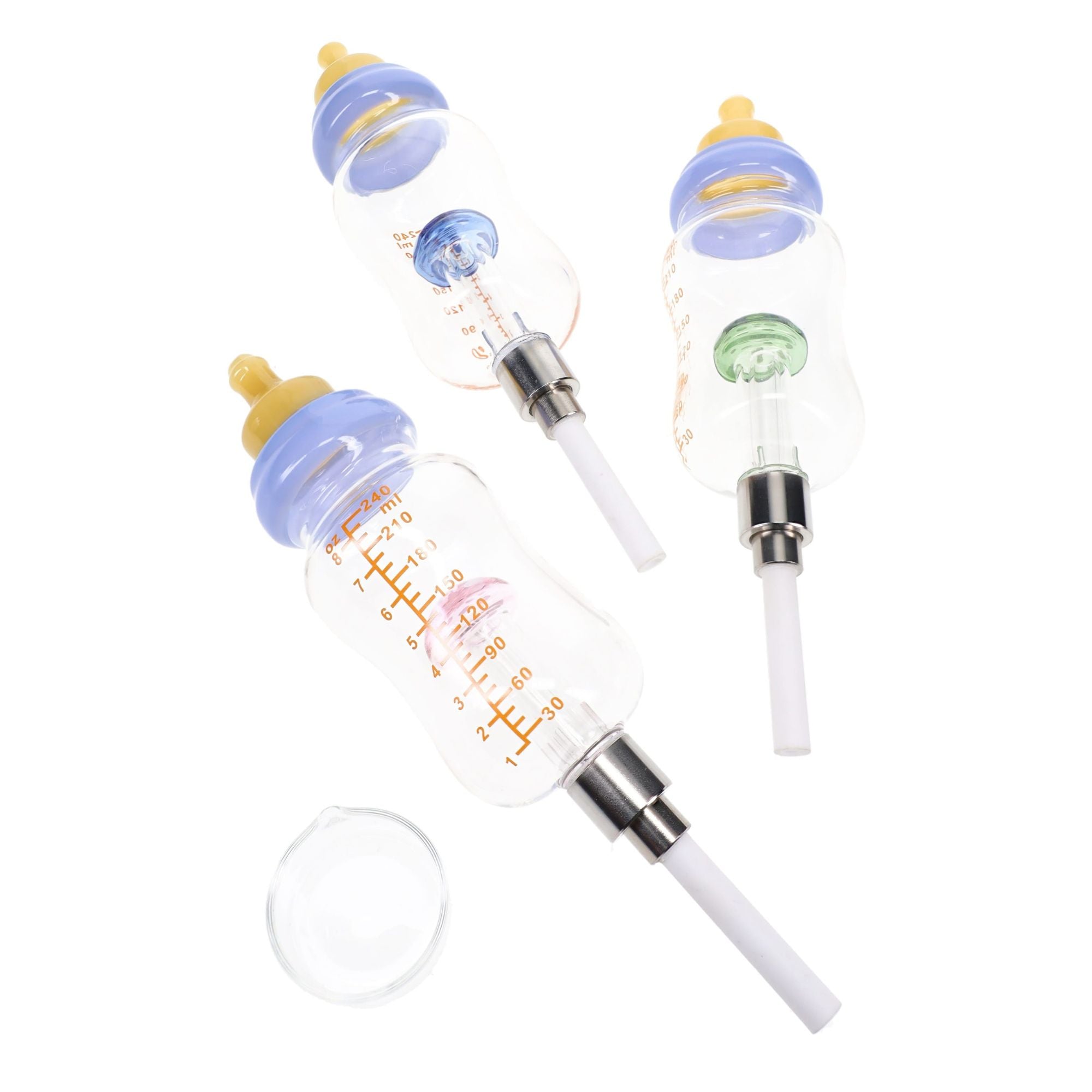 Glass Bottle Dab Straw “Shroom Flask” Mushroom Perc