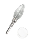 Mini Capsule glass bubble chamber dab straw in grey