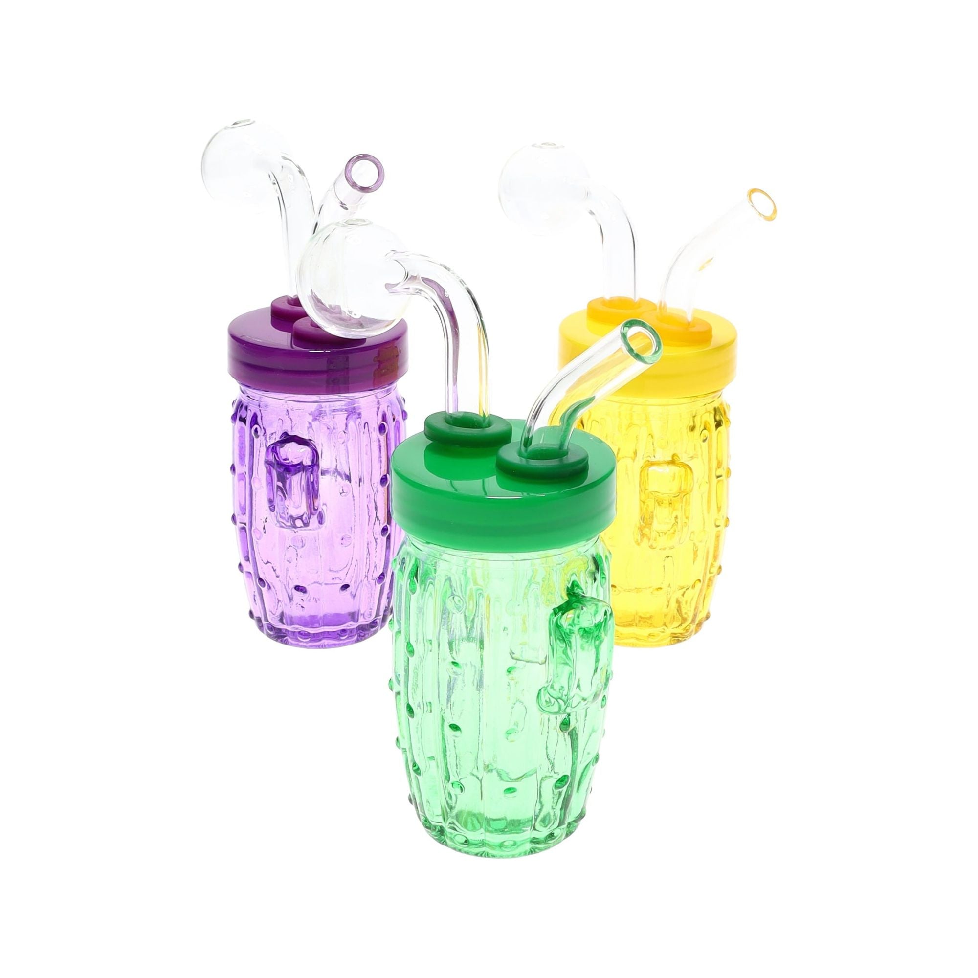 Glass Cactus Oil Burner Rig “Desert Sipper” 3PCS