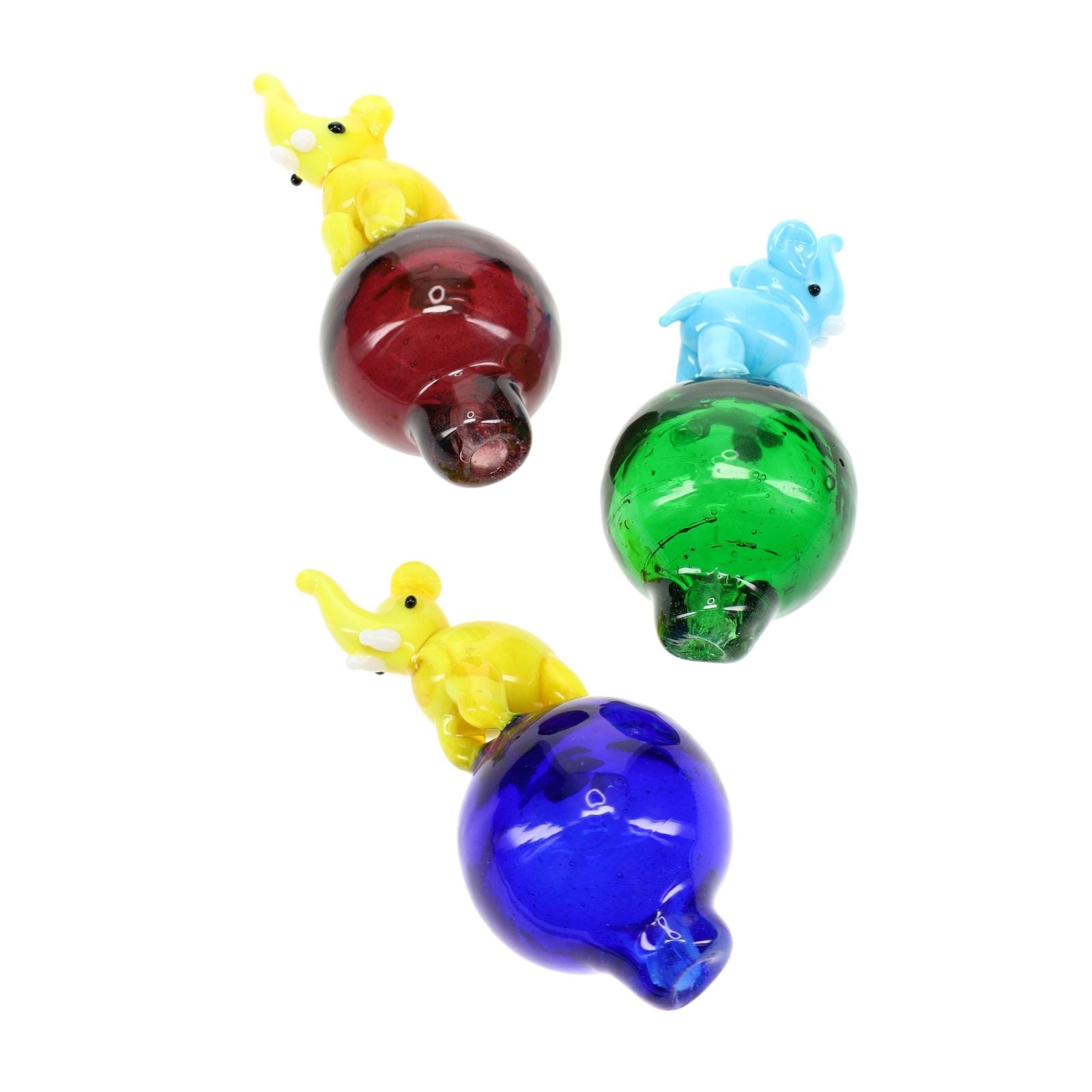Glass Elephant Bubble Carb Cap “Trunk Twist”