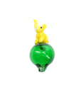Glass Elephant Bubble Carb Cap “Trunk Twist”