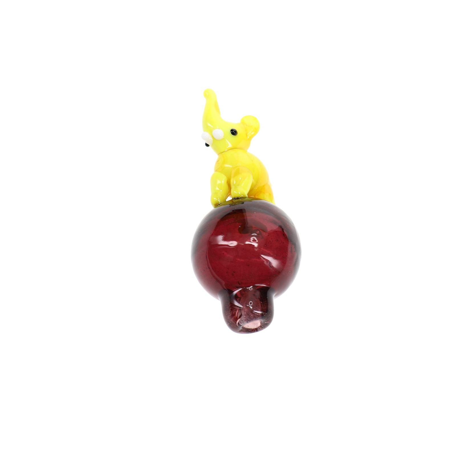 Glass Elephant Bubble Carb Cap “Trunk Twist”