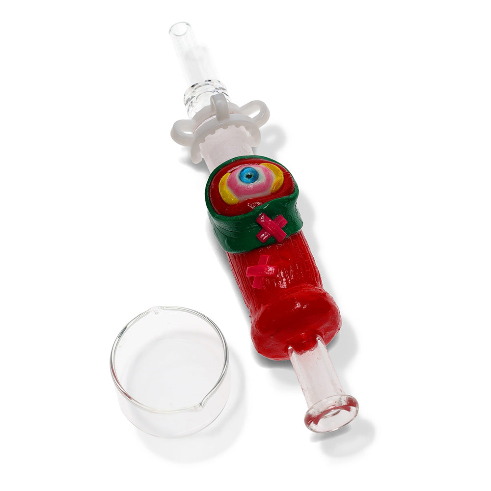 Glass Monster Beast Bite Dab Straw Kit - Rasta Cyclops