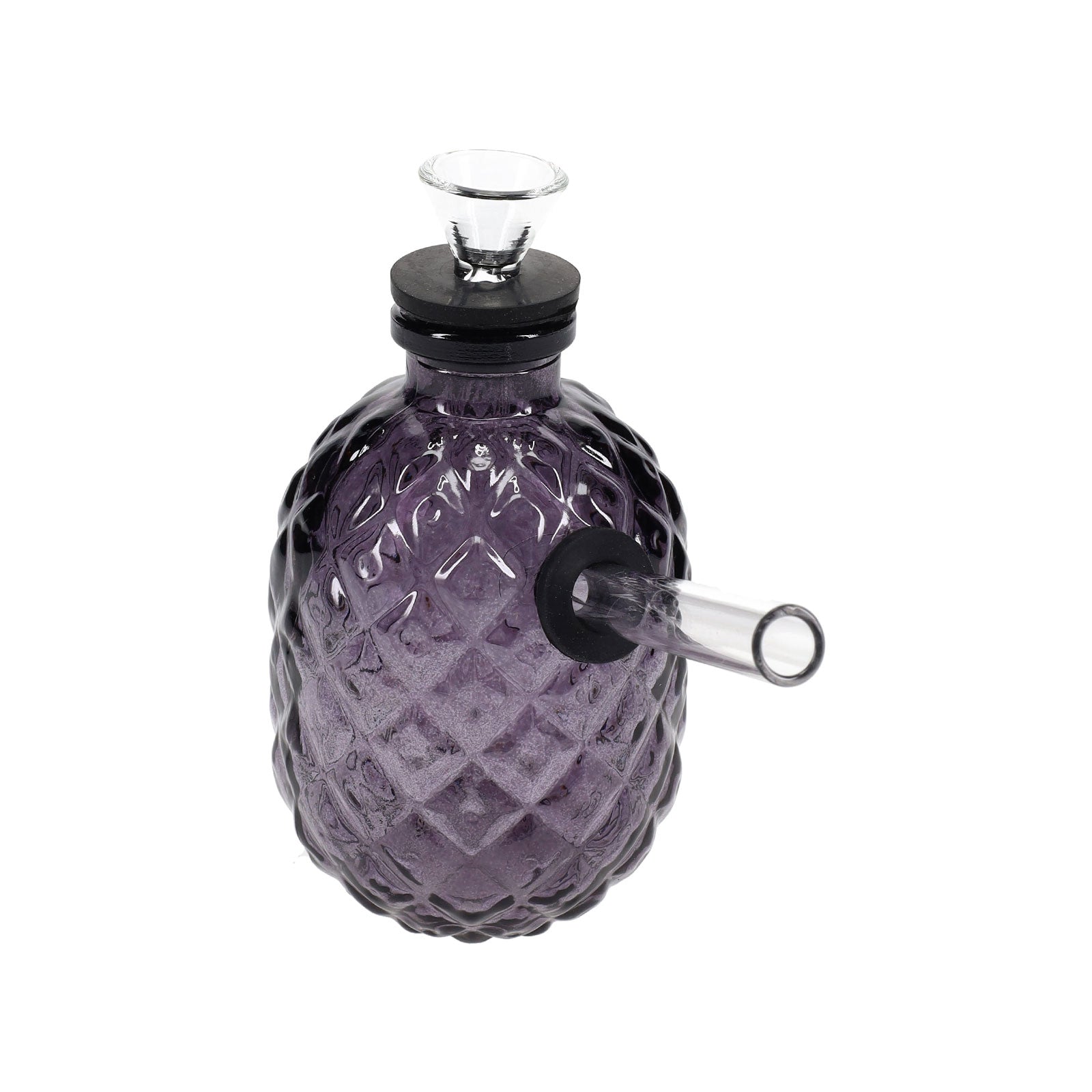 Glass Pineapple Mini Bong in black