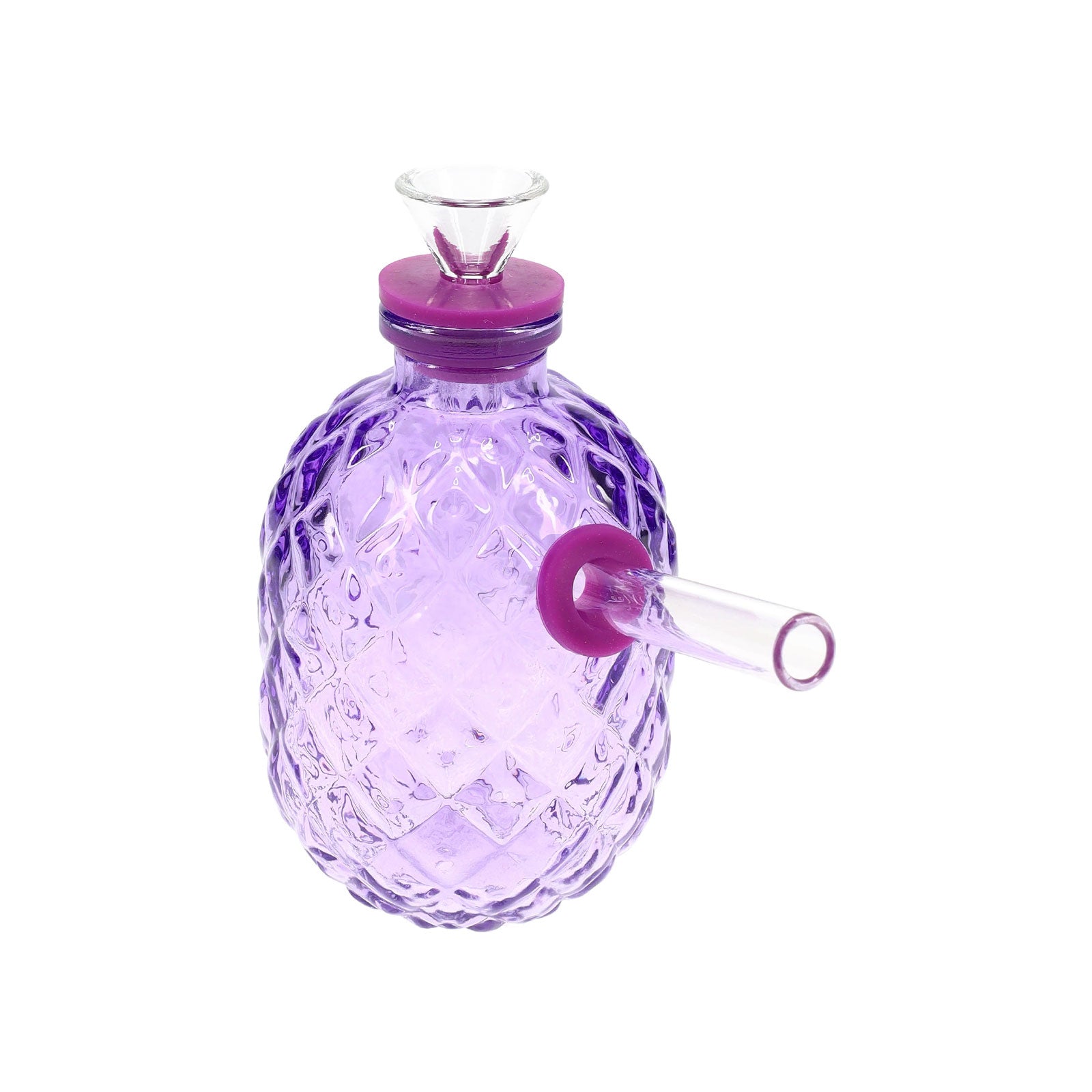 Glass Pineapple Mini Bong in purple