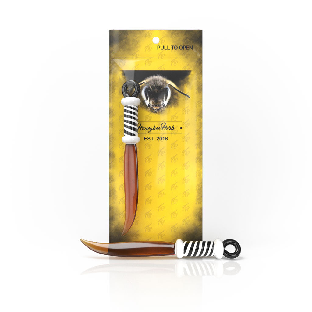 Glass Sword Dab Tool in packaging - Amber color