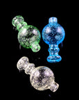 Glow-in-the-Dark Frit Glass Bubble Carb Cap “Night Spark”