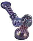 Side view of Gold Fumed Glass Sidecar Bubbler - inhalco