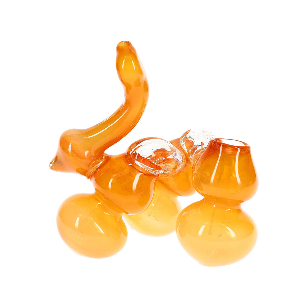 Gold Fumed Triple-Chamber Sherlock Glass Bubbler 7"