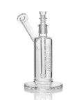 GRAV Medium Upright Bubbler full view 7-inch clear tabletop glass with 14mm cup bowl
