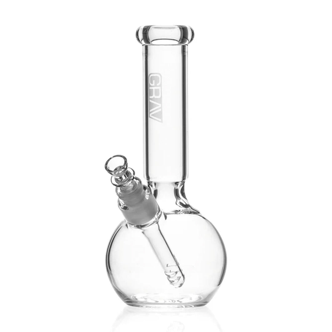 GRAV Round Base Glass Water Pipe Medium Clear