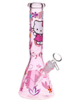 Greetings Feline Glass Beaker Water Pipe