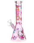 Greetings Feline Glass Beaker Water Pipe