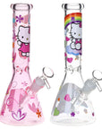 Greetings Feline Glass Beaker Water Pipe