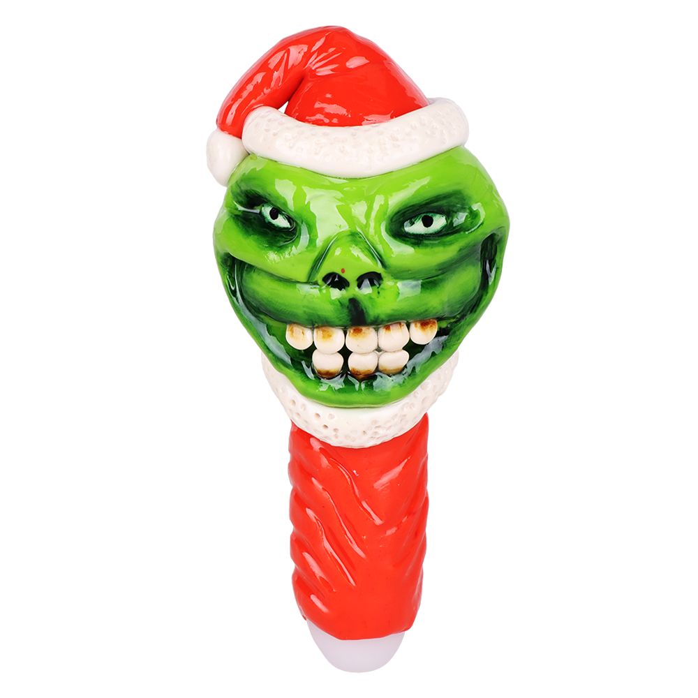Grinch Spoon Pipe front view