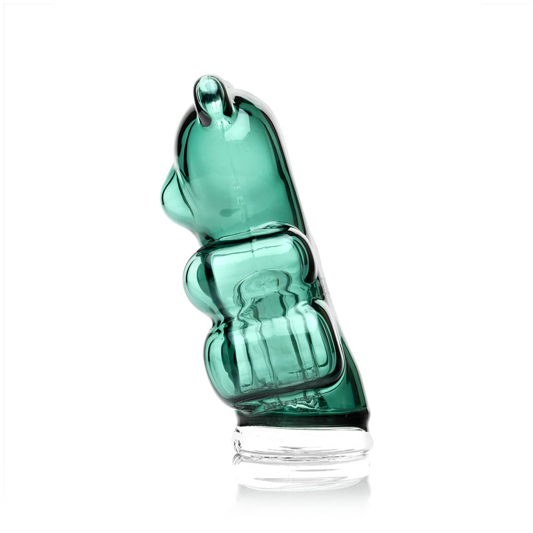 Left side view of Gummy Bear Puffco Peak Glass Top