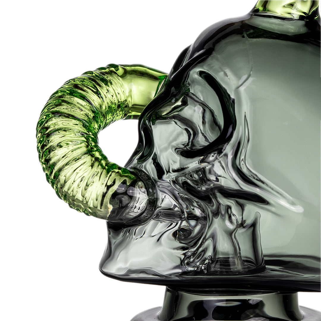 Close-up details of Halloween Grim Ripper Puffco Peak Glass Top