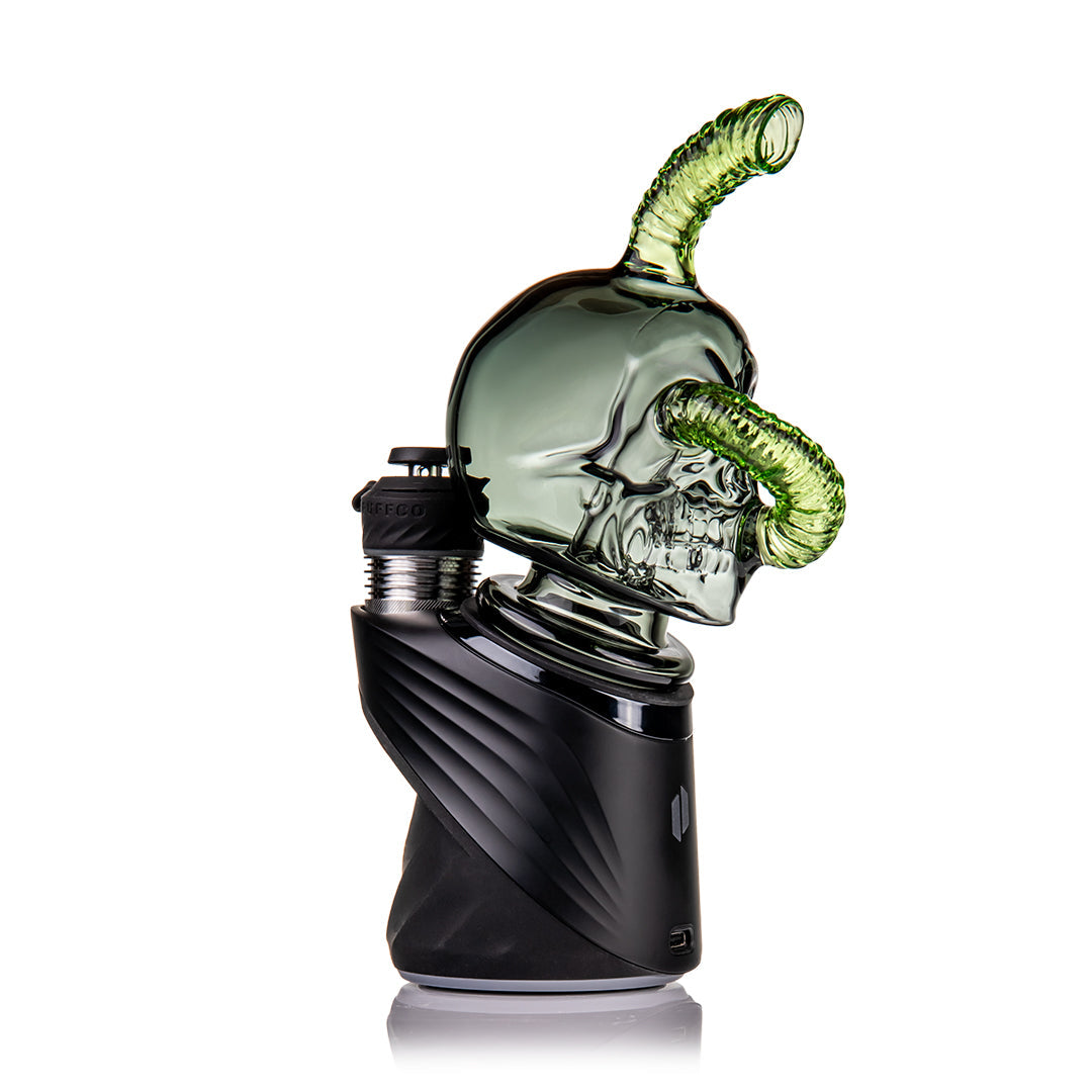 Right side view of Halloween Grim Ripper Puffco Peak Glass Top