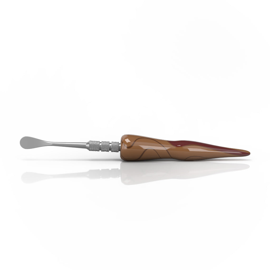 Hand-Blown Swirl Tide Dab Tool in Brown