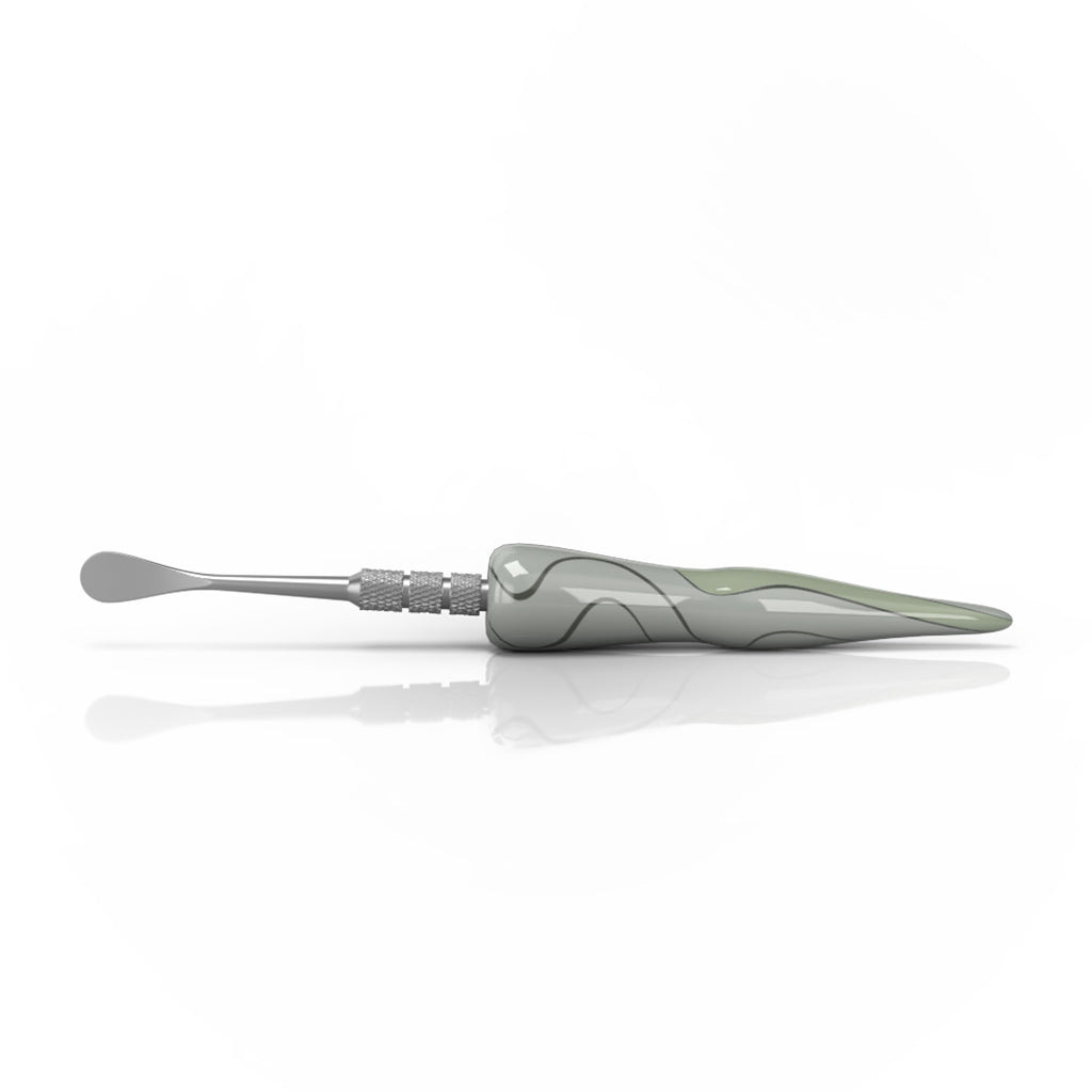 Hand-Blown Swirl Tide Dab Tool in Green