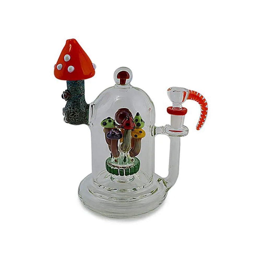 Handmade Mushroom Water Bong in red