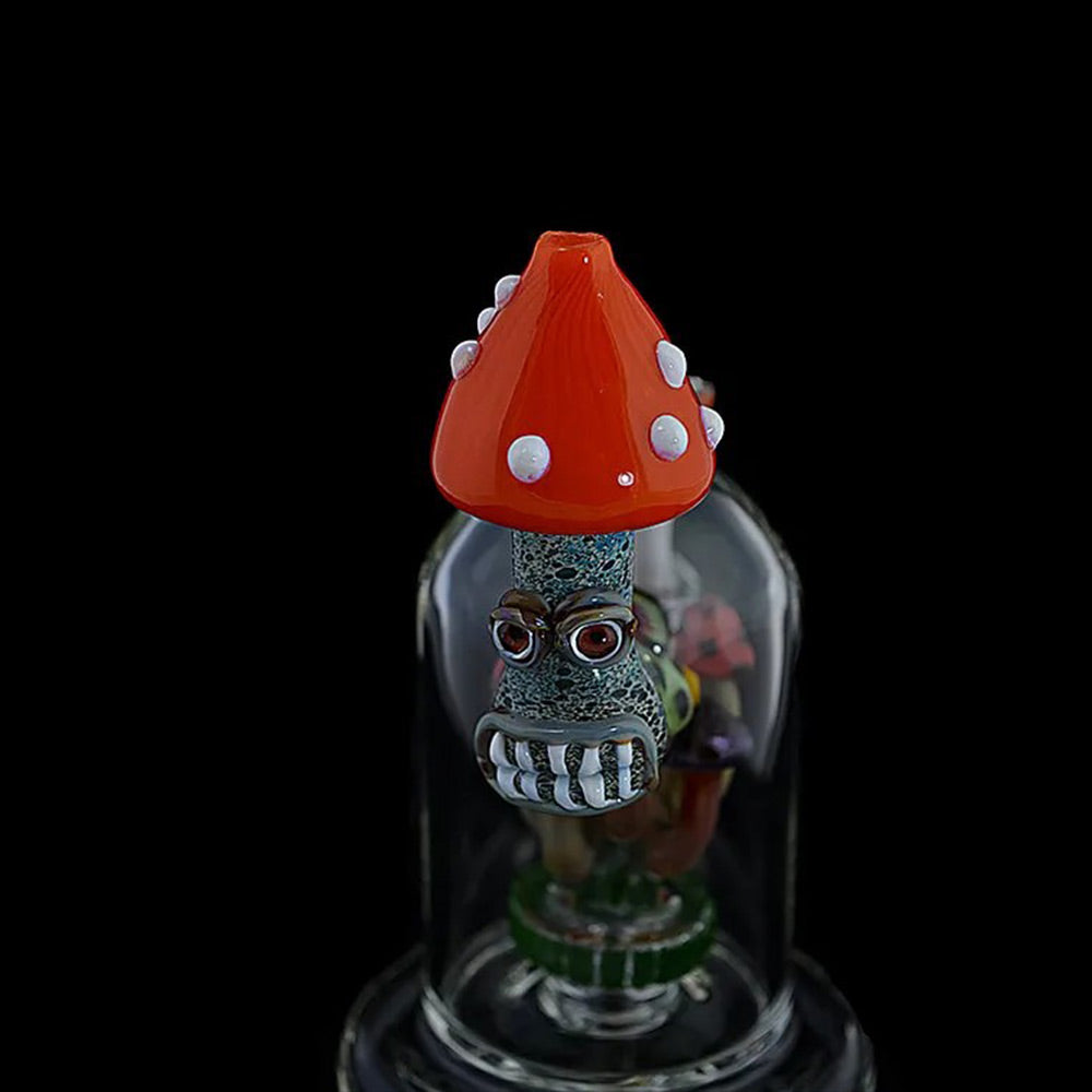 Handmade Mushroom Water Bong red mouthpiece