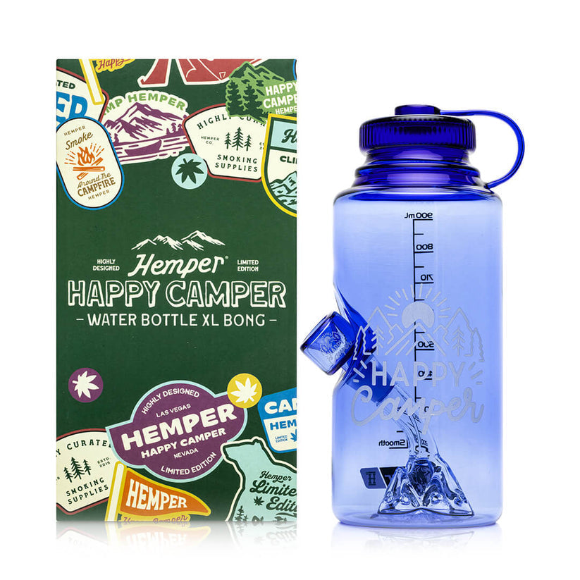 Packaging of Happy Camper Water Bottle XL Bong