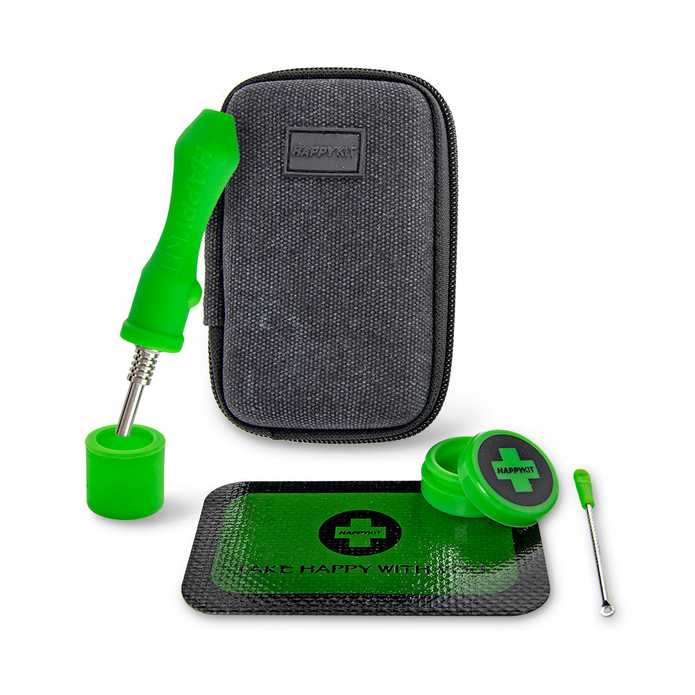 Durable hard shell case with elastic loops holding all dab kit components