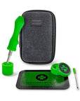 Durable hard shell case with elastic loops holding all dab kit components