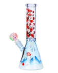 Heart Blossom Beaker Glass Water Bong – Back view