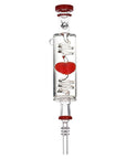 Heart Glycerin Dab Straw - red color