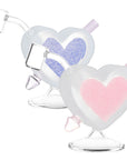 Heart Sparkles Glass Mini Rig 2Pcs