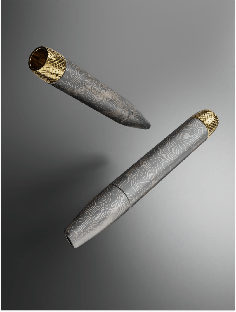 Helix Gunmetal Brass Dry Herb Pipe