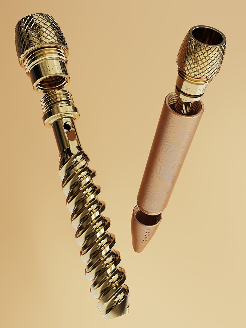 Helix Rose Gold One Hitter Pipe