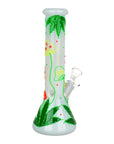 Hemp Leaf & Shrooms Glow In The Dark Bong